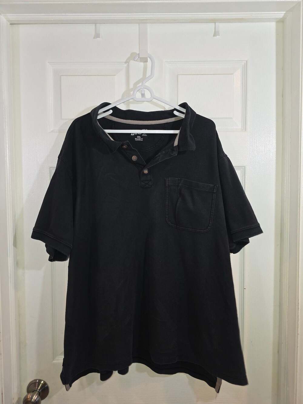 Duluth Trading Co Black Polo Shirt 3XL Relaxed Fit